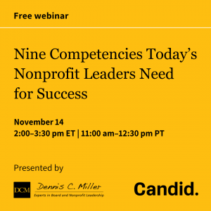 Nine Competencies Today’s Nonprofit Leaders Need for Success